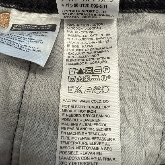 Levis 501 button fly jeans men's 32x30 black original fit straight y2k grunge‎ - Picture 12 of 13